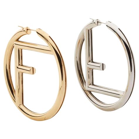 fendi hoop earrings sale|vintage fendi earrings.